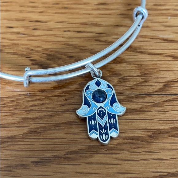 Silver Alex and Ani Hand of Fatima bracelet - Picture 2 of 3